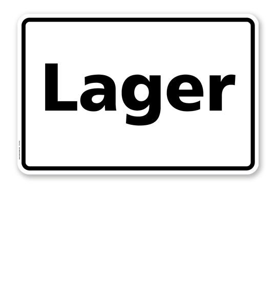 Textschild Lager - TX