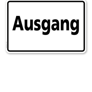 Textschild Ausgang - TX