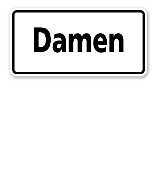 Textschild Damen - TX
