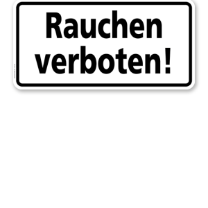 Textschild Rauchen verboten - TX