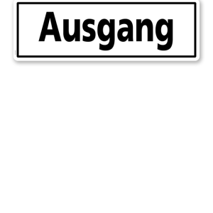 Textschild Ausgang 2 - TX