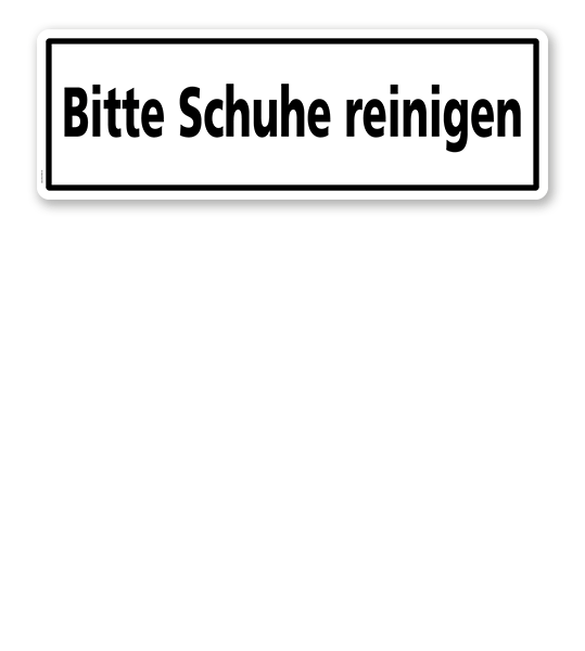 Textschild Bitte Schuhe reinigen - TX