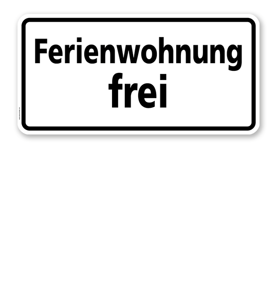 Textschild Ferienwohnung frei - TX