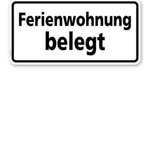 Textschild Ferienwohnung belegt - TX