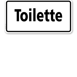 Textschild Toilette - TX