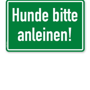 Textschild Hunde bitte anleinen - TX