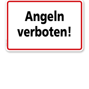 Textschild Angeln verboten - TX