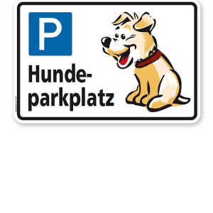 Hinweisschild Hundeparkplatz - TX