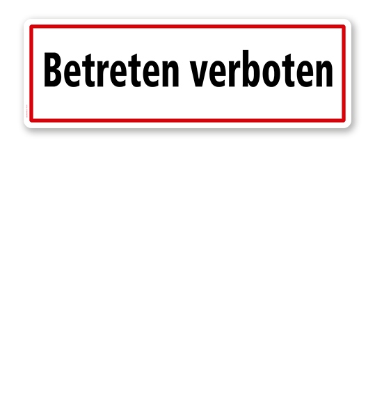Textschild Betreten verboten - TX