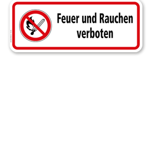 Hinweisschild Feuer und Rauchen verboten - TX