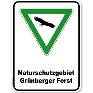 Kombischild Naturschutzgebiet mit Gebietsnamen - 2