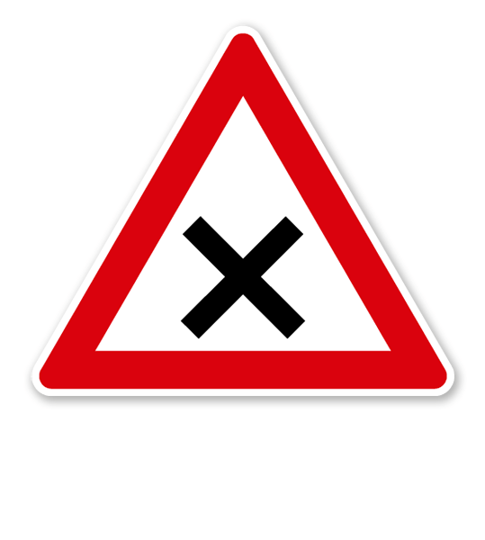 Kreuzung oder Einmündung - Verkehrsschild VZ 102