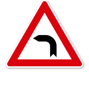 Kurve links - Verkehrsschild VZ 103-10