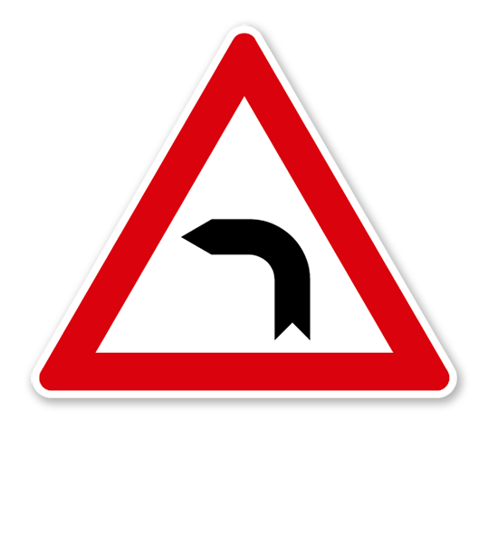 Kurve links - Verkehrsschild VZ 103-10