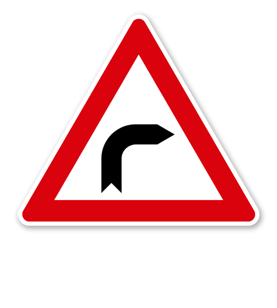 Kurve rechts - Verkehrsschild VZ 103-20