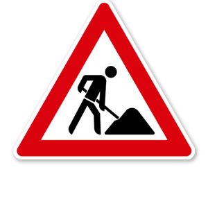 Arbeitsstelle / Baustelleschild - Verkehrsschild VZ 123