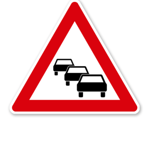 Stau - Verkehrsschild VZ 124