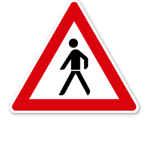 Fußgänger, Aufstellung rechts - Verkehrsschild VZ 133-10