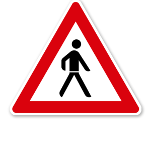 Fußgänger, Aufstellung links - Verkehrsschild VZ 133-20