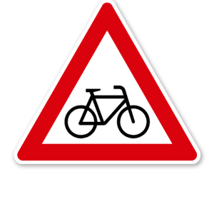 Radverkehr, Aufstellung links - Verkehrsschild VZ 138-20
