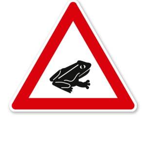 Amphibienwanderung, Aufstellung links - Verkehrsschild VZ 145-25