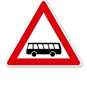 Kraftomnibusse, Aufstellung rechts - Verkehrsschild VZ 145-10
