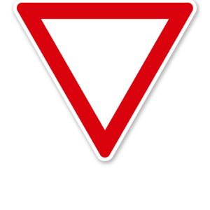 Vorfahrt gewähren - Verkehrsschild VZ 205