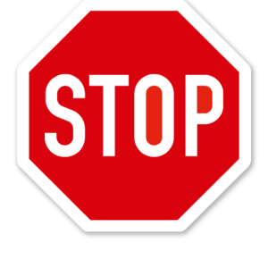 Halt! Vorfahrt gewähren - STOP Schild - Verkehrsschild VZ 206