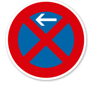 Absolutes Halteverbot Anfang, Aufstellung rechts - Verkehrsschild VZ 283-10