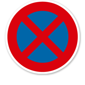 Absolutes Halteverbot - Verkehrsschild VZ 283