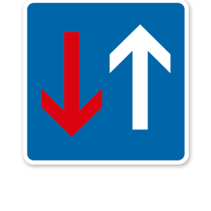 Vorrang vor dem Gegenverkehr - Verkehrsschild VZ 308
