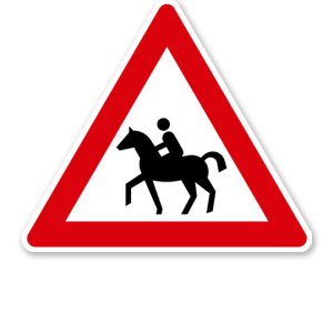 Reiter, Aufstellung rechts - Verkehrsschild VZ 145-14