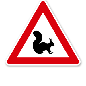 Verkehrsschild Eichhörnchen
