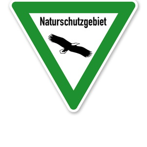 Verkehrsschild Naturschutzgebiet – Eule 2