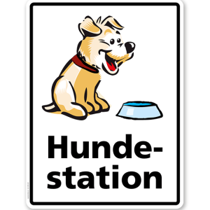 Hinweisschild Hundestation - WH