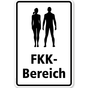 Hinweisschild FKK-Strand - WH