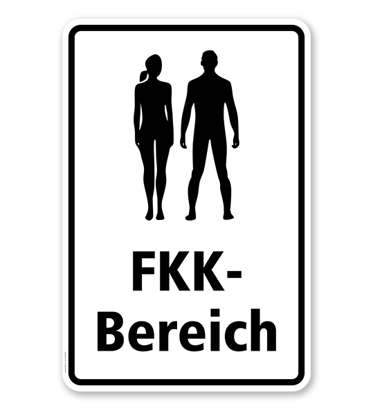 Hinweisschild FKK-Strand - WH