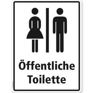 Hinweisschild Öffentliche Toilette - WH
