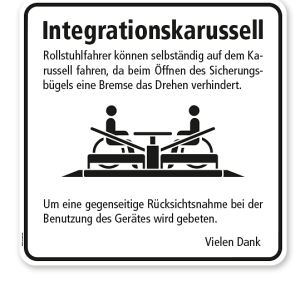Hinweisschild Integrationskarussell - WH