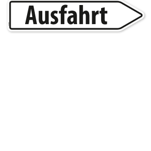 Pfeilschild / Pfeilwegweiser Ausfahrt - WH