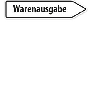 Pfeilschild / Pfeilwegweiser Warenausgabe - WH