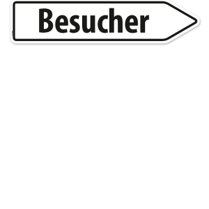 Pfeilschild / Pfeilwegweiser Besucher - WH
