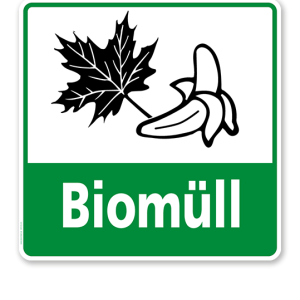 Schild Recycling Biomüll - WH