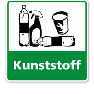 Schild Recycling Kunststoff - WH