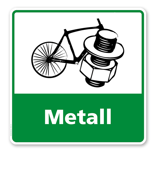 Schild Recycling Metall - WH