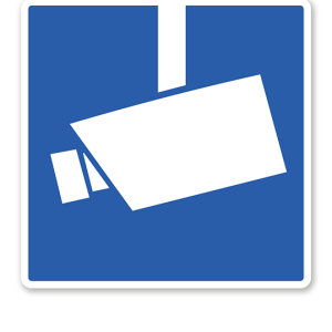 Hinweisschild Videoüberwacht - Symbol - WH