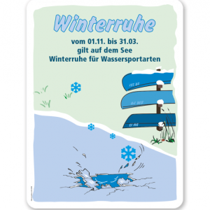 Schild Winterruhe - GS